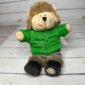 Starbucks Bearista Bear 2011 Plush Stuffed Animal In Green Jacket & Gray Pants